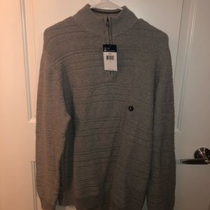 Grey CHAPS quarter zip